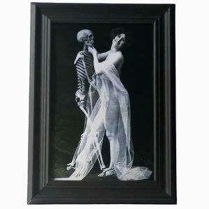 To death do us part skeleton and woman dancin photo print framed vintage Dance
